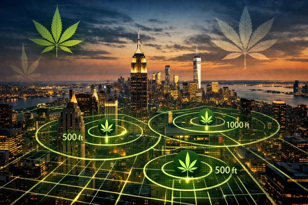 New York cannabis dispensary proximity rule 2026
