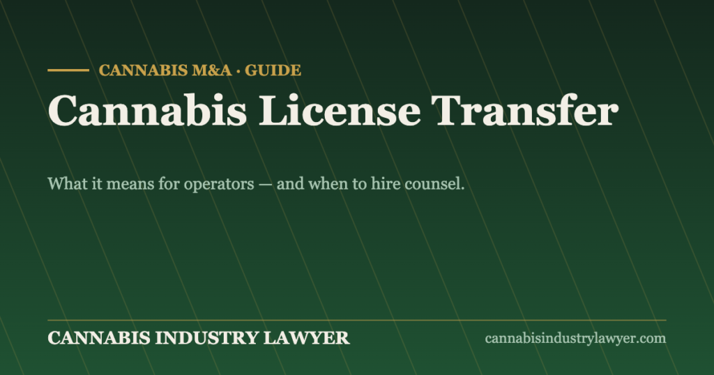 cannabis license transfer