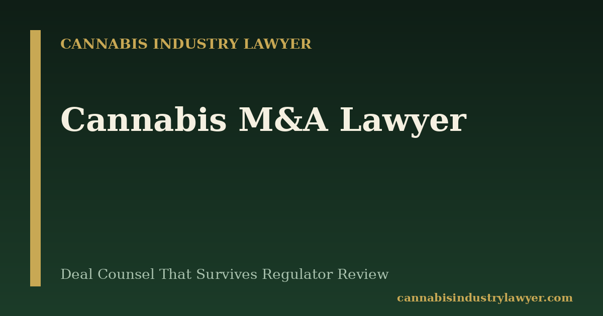cannabis M&A lawyer