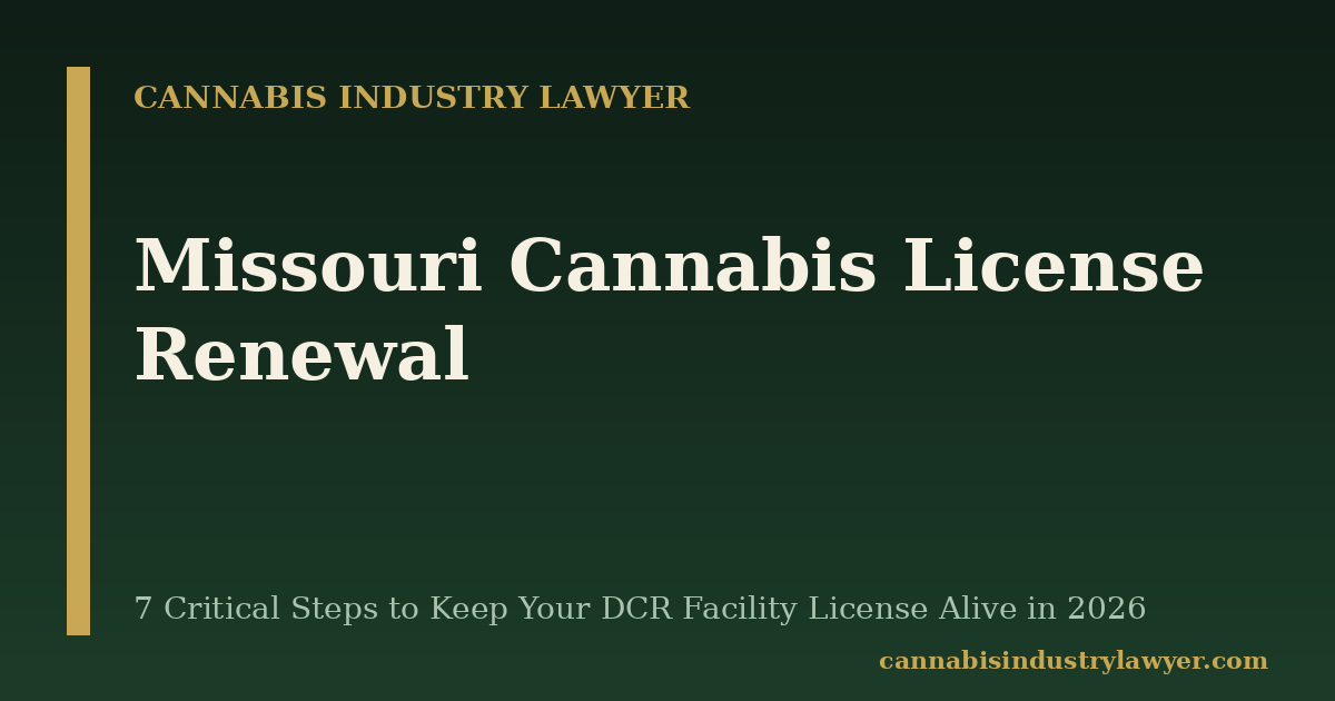 Missouri cannabis license renewal