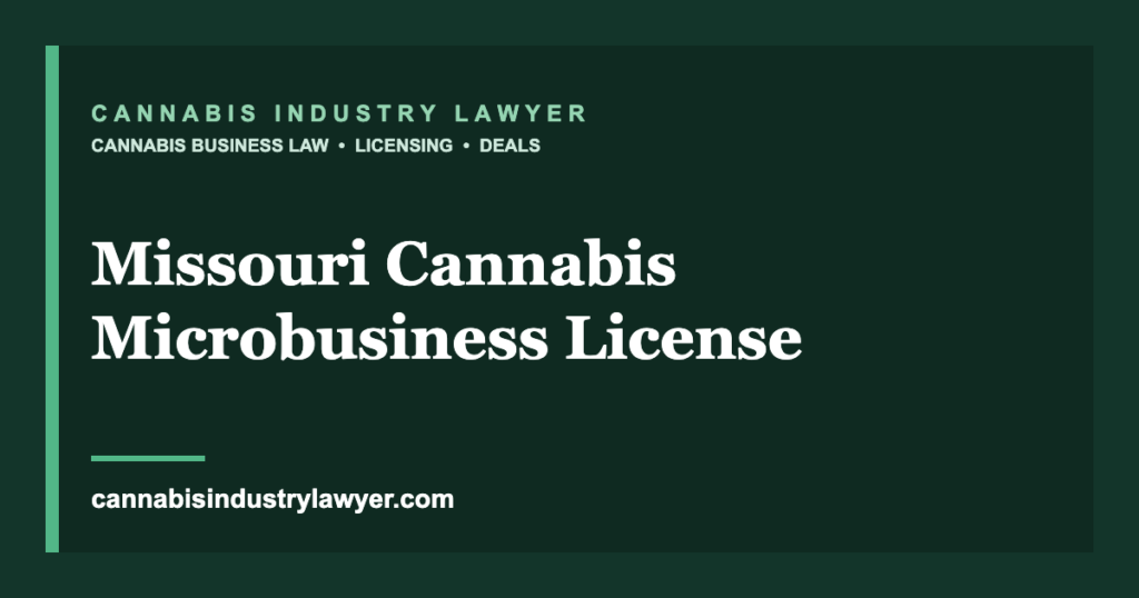 Missouri cannabis microbusiness license