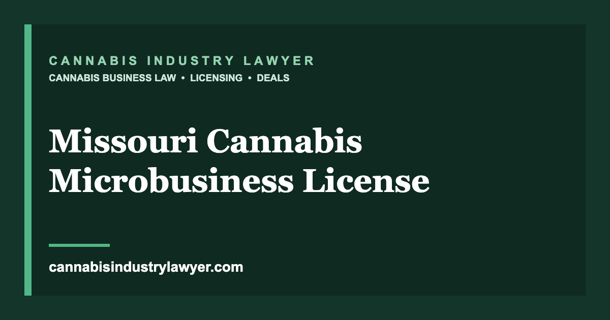 Missouri cannabis microbusiness license