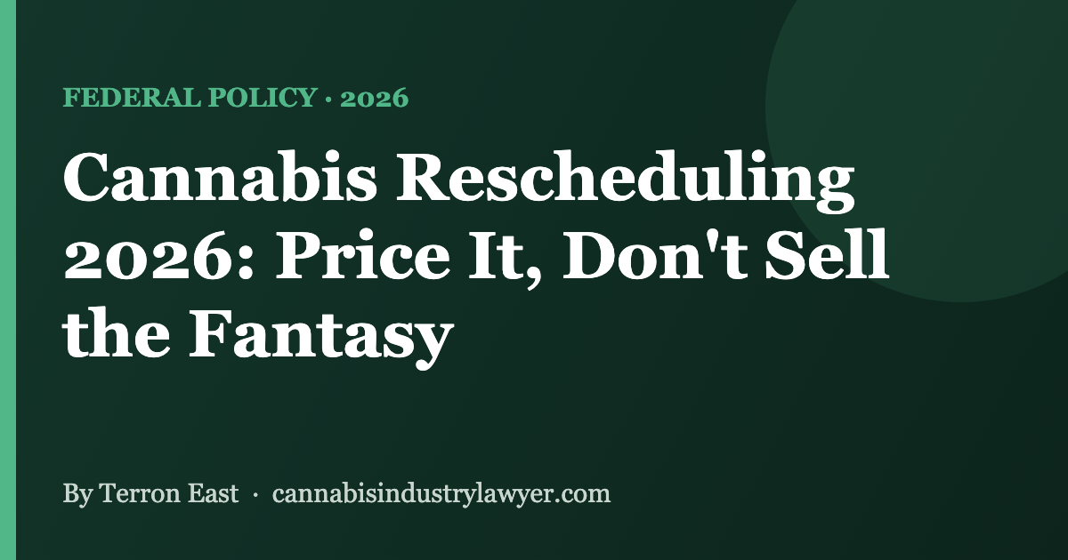 cannabis rescheduling 2026